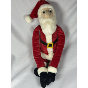 Vintage 1999 Santa Hugger 18” Red Santa Claus Christmas Toy Decoration Plush EUC